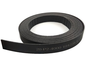 Ремень полиуретановый плоский P2 1500 мм 20 мм открытый черный