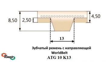 Ремень с направляющей ATG10-K13