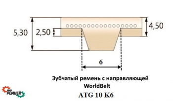 Ремень с направляющей ATG10-K6